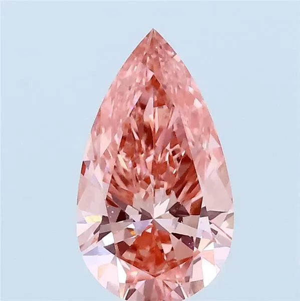 0.92ct Pear Lab Grown Diamond (Colour Fancy Vivid Pink, Clarity VVS2, IGI Certified)