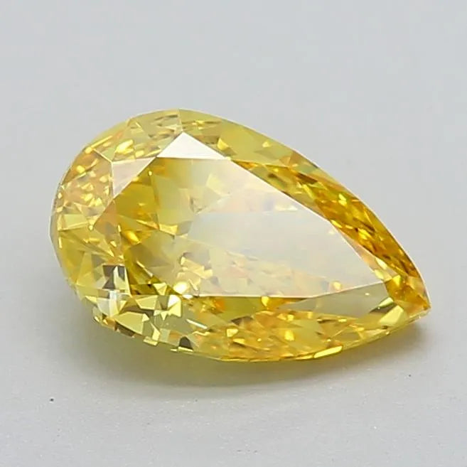 0.92ct Pear Lab Grown Diamond (Colour Fancy Vivid Yellow, Clarity VVS1, IGI Certified)