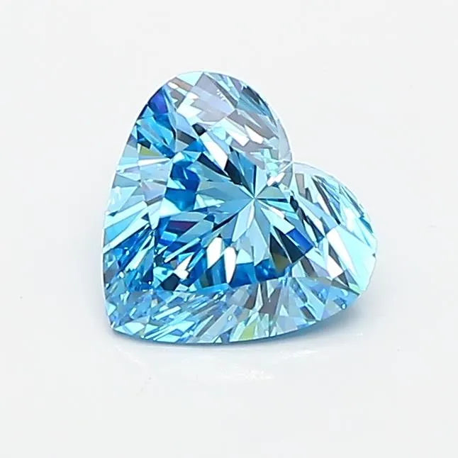 0.93ct Heart Lab Grown Diamond (Colour Fancy Vivid Blue, Clarity VVS2, IGI Certified)