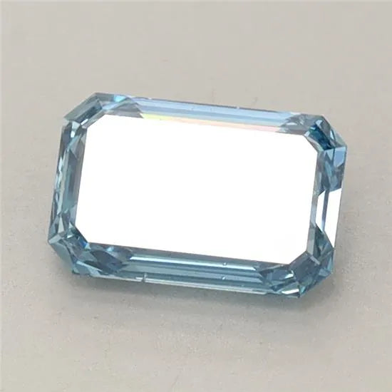 0.94ct Emerald Lab Grown Diamond (Colour Fancy Vivid Blue, Clarity SI1, IGI Certified)