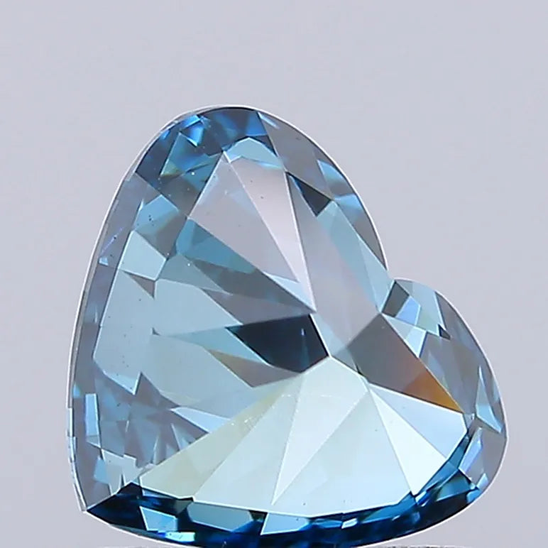 0.95ct Heart Lab Grown Diamond (Colour Fancy Vivid Blue, Clarity VVS2, IGI Certified)
