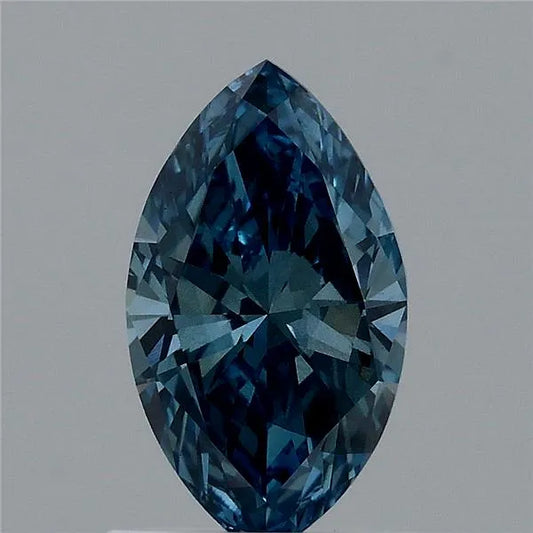 0.95ct Marquise Lab Grown Diamond (Colour Fancy Vivid Blue, Clarity SI1, IGI Certified)