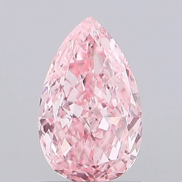 0.95ct Pear Lab Grown Diamond (Colour Fancy Vivid Pink, Clarity VVS2, IGI Certified)