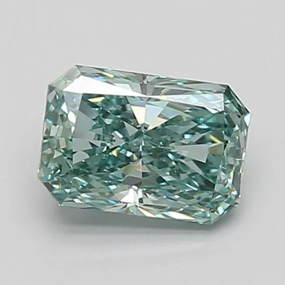 0.95ct Radiant Lab Grown Diamond (Colour Fancy Green, Clarity VVS2, Cut VG, IGI Certified)