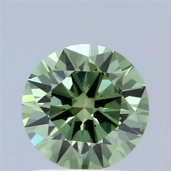 0.95ct Round Lab Grown Diamond (Colour Fancy Vivid Green, Clarity VS1, Cut EX, IGI Certified)