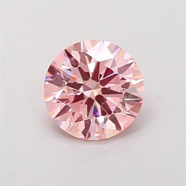 0.95ct Round Lab Grown Diamond (Colour Fancy Vivid Pink, Clarity VVS2, Cut ID, IGI Certified)