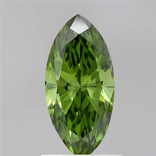 0.96ct Marquise Lab Grown Diamond (Colour Fancy Vivid Green, Clarity VS1, IGI Certified)