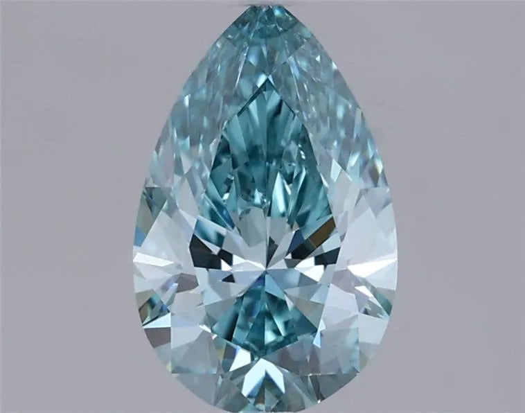 0.96ct Pear Lab Grown Diamond (Colour Fancy Vivid Blue, Clarity VVS1, IGI Certified)