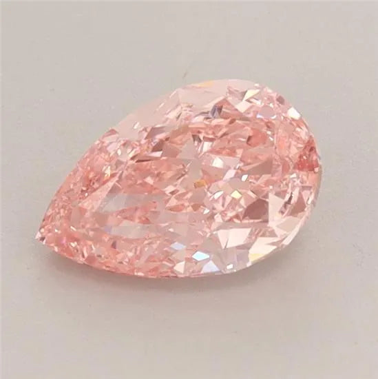 0.96ct Pear Lab Grown Diamond (Colour Fancy Vivid Pink, Clarity VS1, IGI Certified)