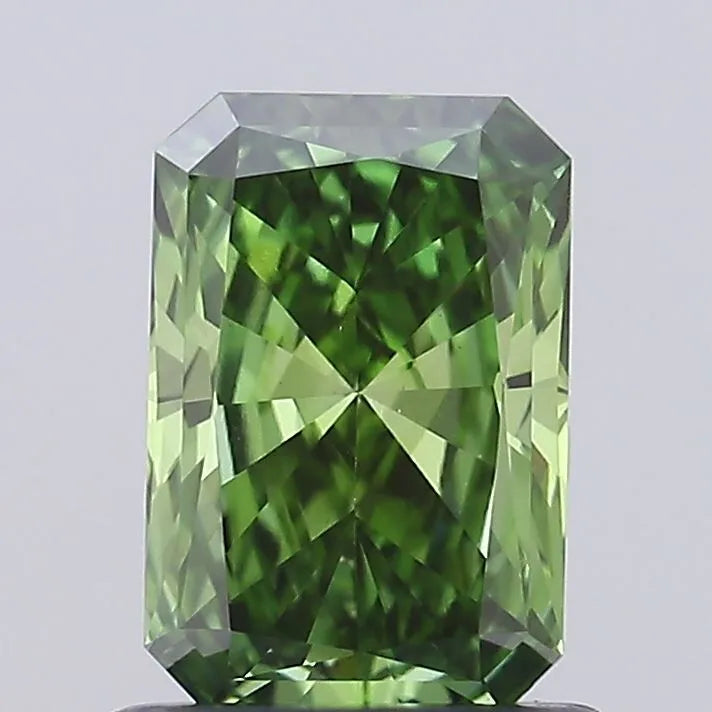 0.96ct Radiant Lab Grown Diamond (Colour Fancy Vivid Green, Clarity VVS2, IGI Certified)