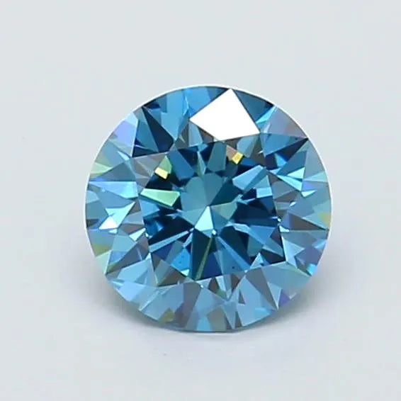 0.96ct Round Lab Grown Diamond (Colour Fancy Vivid Blue, Clarity VS1, Cut ID, IGI Certified)