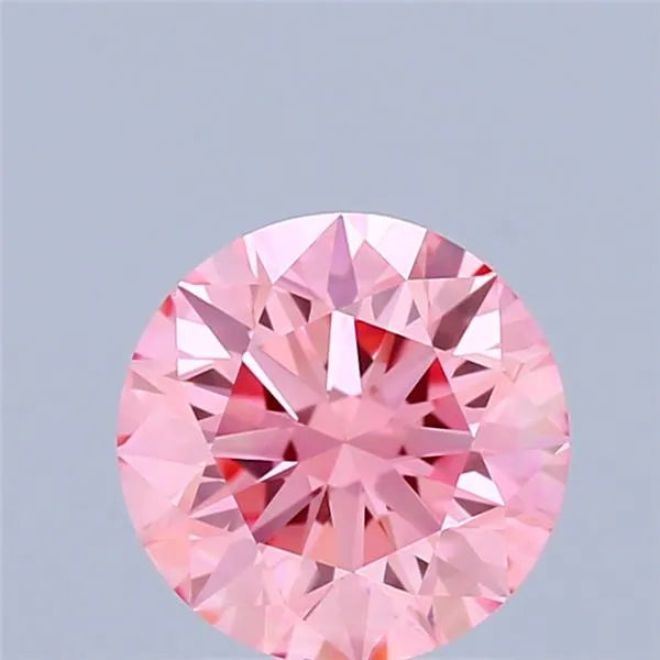 0.96ct Round Lab Grown Diamond (Colour Fancy Vivid Pink, Clarity VS1, Cut EX, IGI Certified)
