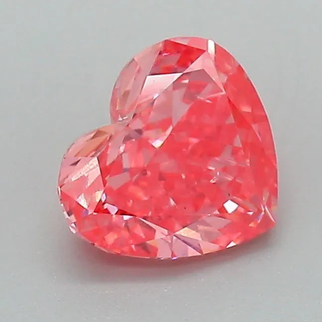 0.97ct Heart Lab Grown Diamond (Colour Fancy Vivid Pink, Clarity VS2, IGI Certified)