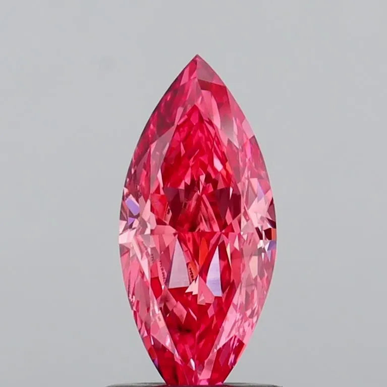 0.98ct Marquise Lab Grown Diamond (Colour Fancy Vivid Pink, Clarity VS2, IGI Certified)