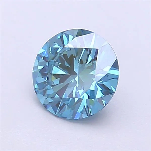 0.98ct Round Lab Grown Diamond (Colour Fancy Vivid Blue, Clarity VVS2, Cut ID, IGI Certified)