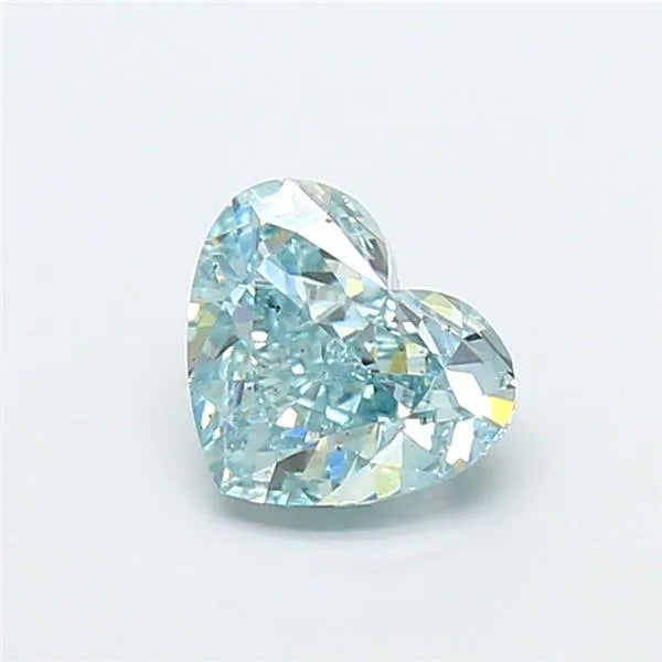 0.99ct Heart Lab Grown Diamond (Colour Fancy Intense Greenish Blue, Clarity VVS2, IGI Certified)