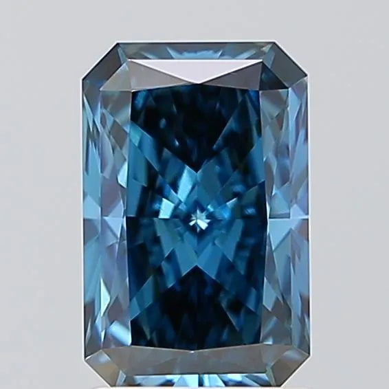 1.40ct Radiant Lab Grown Diamond (Colour Fancy Vivid Blue, Clarity VVS2, IGI Certified)