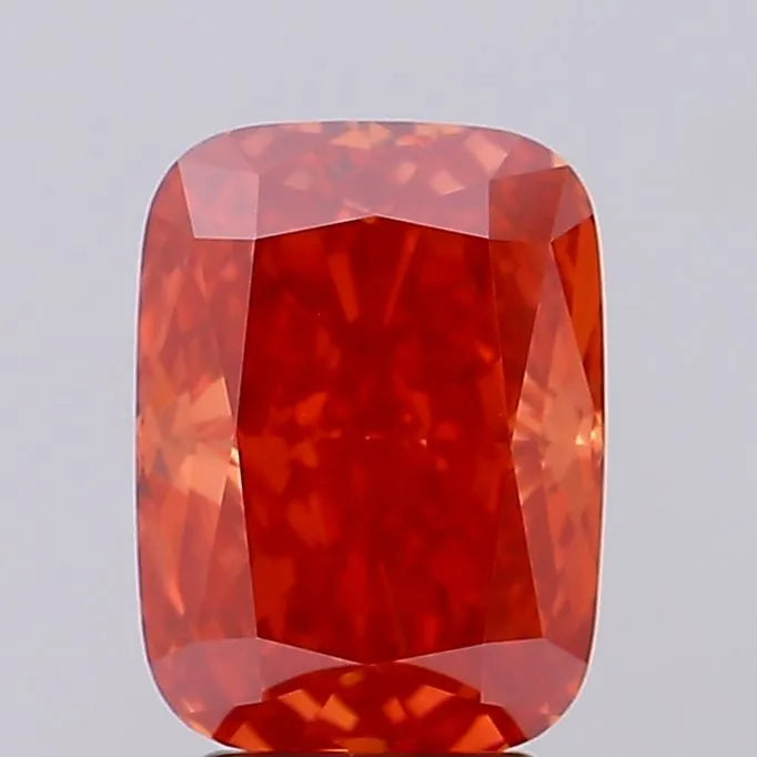 4.21ct Cushion brilliant Lab Grown Diamond (Colour Fancy Vivid Red, Clarity VS1, IGI Certified)