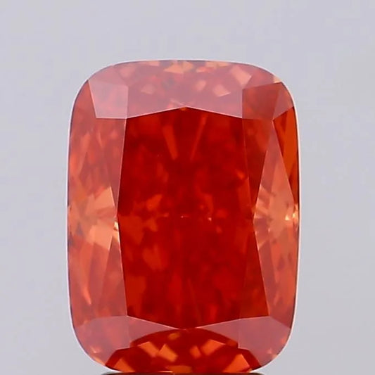 4.21ct Cushion brilliant Lab Grown Diamond (Colour Fancy Vivid Red, Clarity VS1, IGI Certified)