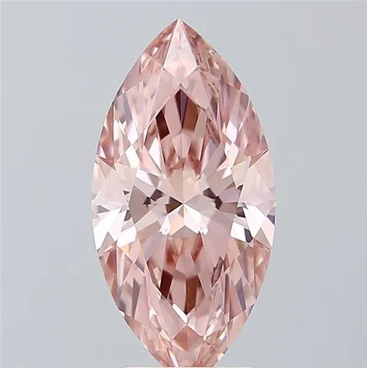 2.60ct Marquise Lab Grown Diamond (Colour Fancy Intense Brownish Pink, Clarity VS1, Cut GD, IGI Certified)