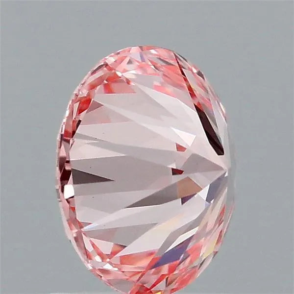 1.59ct Round Lab Grown Diamond (Colour Fancy Vivid Pink, Clarity VVS2, Cut ID, IGI Certified)