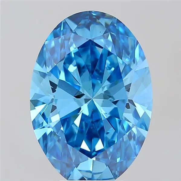1.50ct Oval Lab Grown Diamond (Colour Fancy Vivid Blue, Clarity VS1, IGI Certified)
