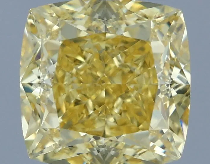 1.74ct Cushion modified Lab Grown Diamond (Colour Fancy Intense Yellow, Clarity VVS2, IGI Certified)