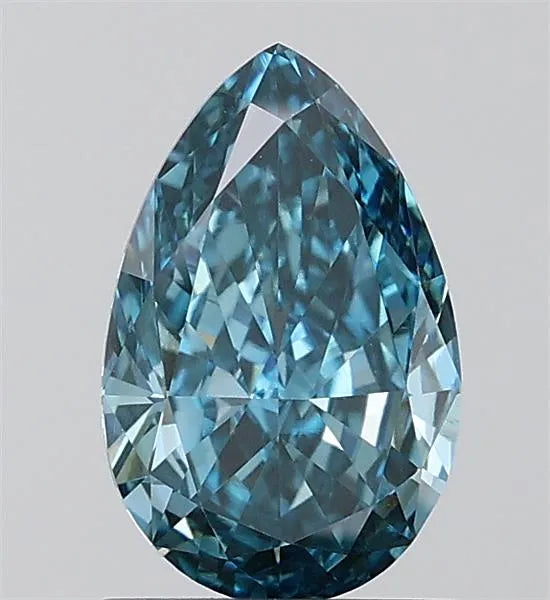 1.50ct Pear Lab Grown Diamond (Colour Fancy Vivid Blue, Clarity VVS2, IGI Certified)