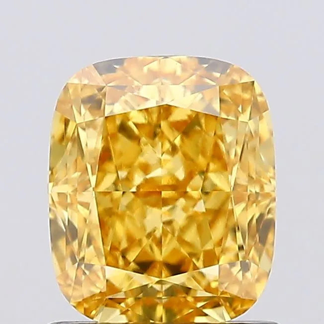 1.16ct Cushion modified Lab Grown Diamond (Colour Fancy Vivid Yellow, Clarity VVS2, IGI Certified)