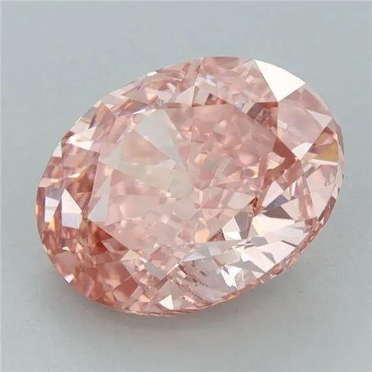 3.19ct Oval Lab Grown Diamond (Colour Fancy Vivid Pink, Clarity VS1, IGI Certified)