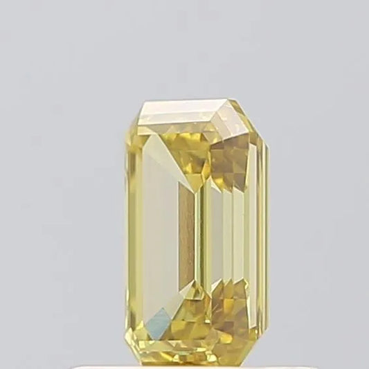 0.56ct Emerald Lab Grown Diamond (Colour Fancy Brown Yellow, Clarity VS1, IGI Certified)