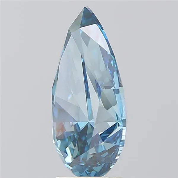 4.02ct Pear Lab Grown Diamond (Colour Fancy Vivid Blue, Clarity VVS2, IGI Certified)