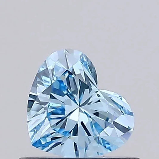 0.42ct Heart Lab Grown Diamond (Colour Fancy Vivid Blue, Clarity VS1, IGI Certified)