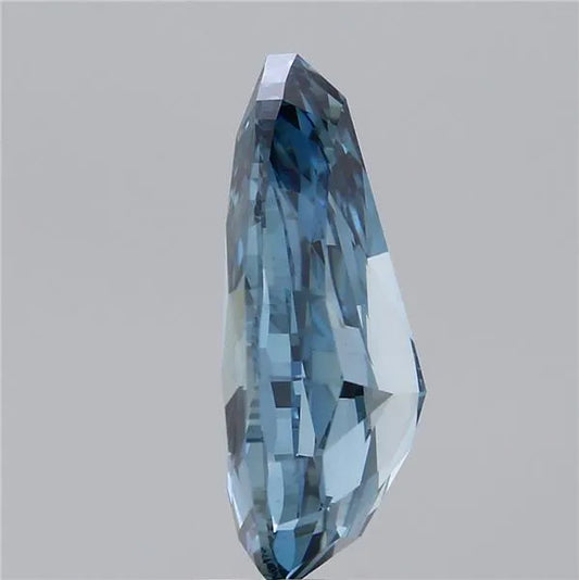 4.70ct Pear Lab Grown Diamond (Colour Fancy Vivid Blue, Clarity VS1, IGI Certified)
