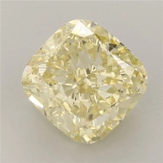 3.08ct Cushion modified Lab Grown Diamond (Colour Fancy Vivid Yellow, Clarity VS1, IGI Certified)