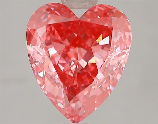 3.05ct Heart Lab Grown Diamond (Colour Fancy Vivid Pink, Clarity VS1, IGI Certified)