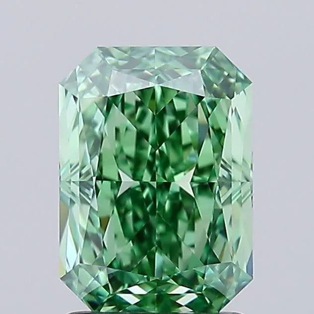 2.08ct Radiant Lab Grown Diamond (Colour Fancy Vivid Green, Clarity VVS1, IGI Certified)