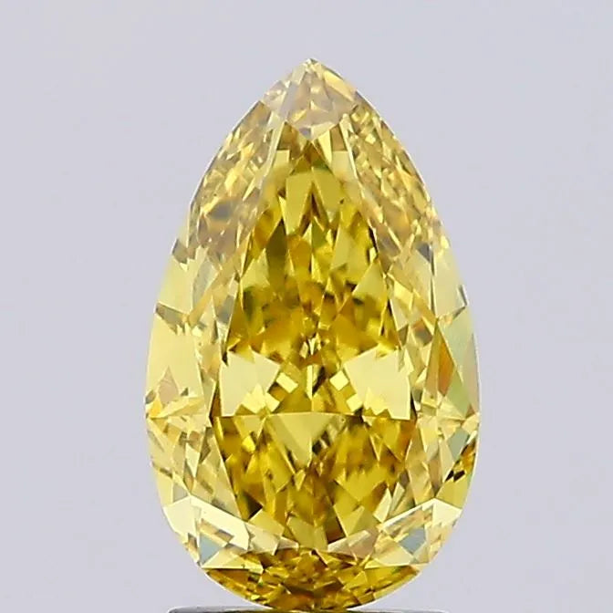 3.03ct Pear Lab Grown Diamond (Colour Fancy Vivid Yellow, Clarity VVS2, IGI Certified)