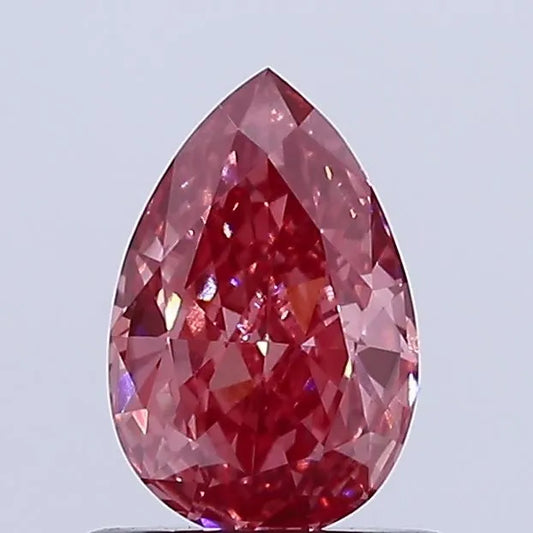 0.75ct Pear Lab Grown Diamond (Colour Fancy Vivid Pink, Clarity VS1, IGI Certified)