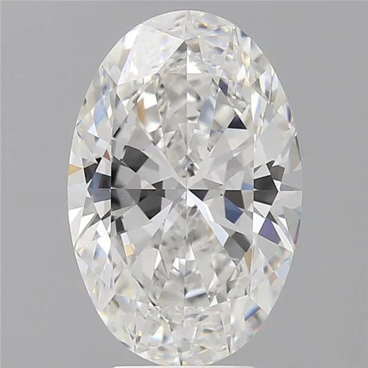 4.10ct Oval Lab Grown Diamond (Colour E, Clarity VVS2, IGI Certified)