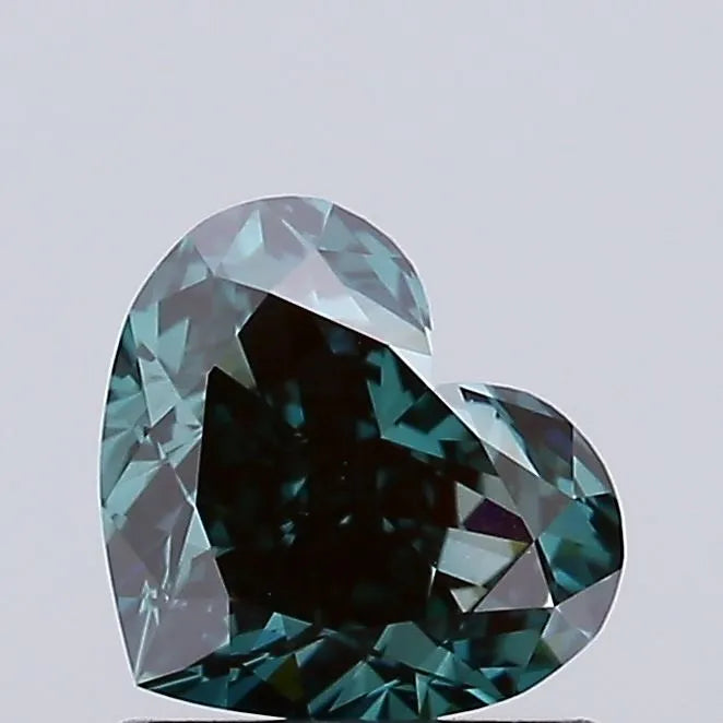 1.02ct Heart Lab Grown Diamond (Colour Fancy Deep Green, Clarity VS2, IGI Certified)