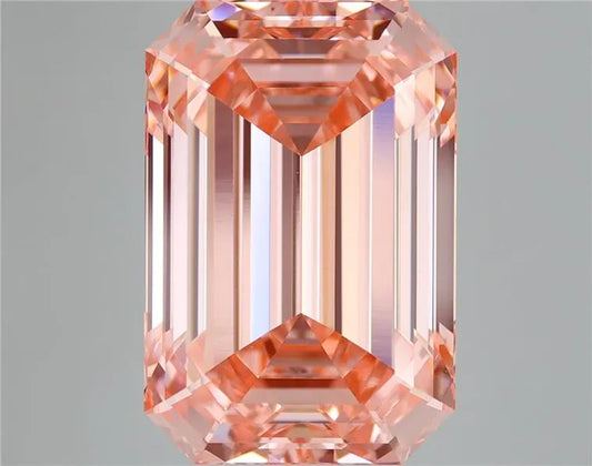 9.78ct Emerald Lab Grown Diamond (Colour Fancy Vivid Pink, Clarity VVS2, IGI Certified)