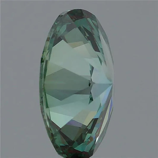 3.00ct Oval Lab Grown Diamond (Colour Fancy Vivid Green, Clarity VVS2, IGI Certified)