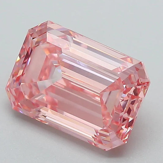 3.49ct Emerald Lab Grown Diamond (Colour Fancy Intense Pink, Clarity VS1, IGI Certified)