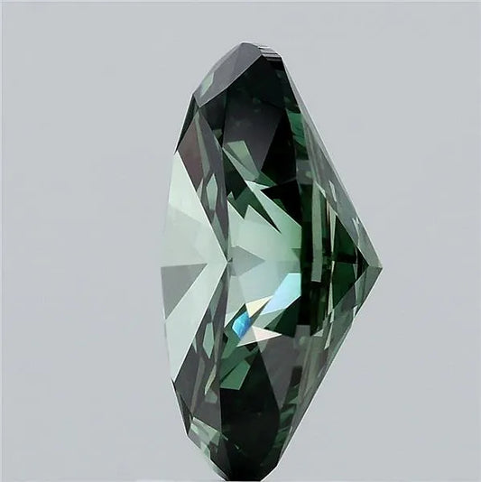 3.53ct Oval Lab Grown Diamond (Colour Fancy Vivid Green, Clarity VVS2, IGI Certified)