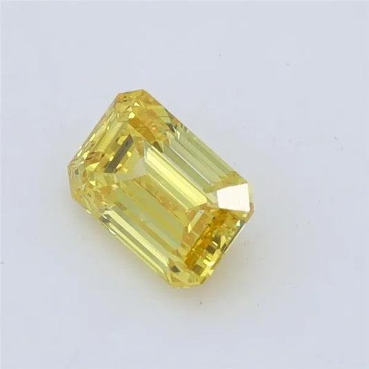 0.50ct Emerald Lab Grown Diamond (Colour Fancy Intense Yellow, Clarity SI1, IGI Certified)