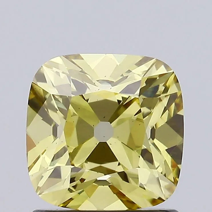 1.01ct Cushion brilliant Lab Grown Diamond (Colour Fancy Intense Yellow, Clarity VS2, IGI Certified)