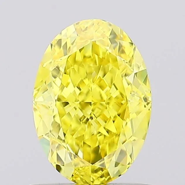1.00ct Oval Lab Grown Diamond (Colour Fancy Vivid Yellow, Clarity VVS1, IGI Certified)