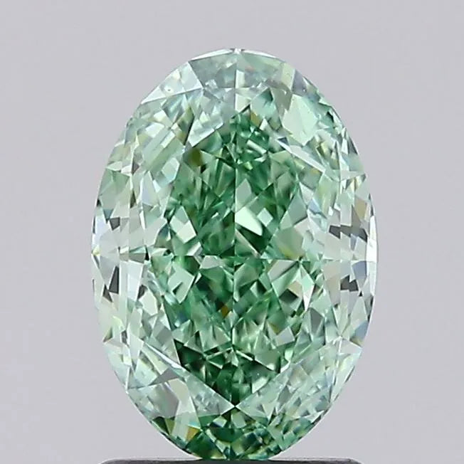 1.59ct Oval Lab Grown Diamond (Colour Fancy Vivid Green, Clarity IF, IGI Certified)