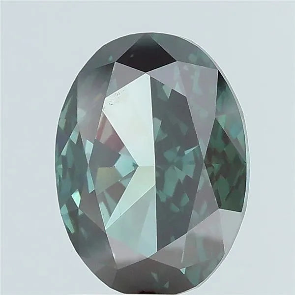 2.00ct Oval Lab Grown Diamond (Colour Fancy Deep Green, Clarity VS1, IGI Certified)